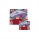 Yair Emanuel Silk Matzah Cover Set with Pomegranates on Blue Background