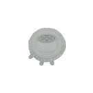 White Satin Matzah Cover with Seder Plate and Pleated Trim
