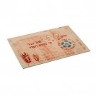 Brown Ceramic Challah Board with Hebrew Text and Wheat Sheaves