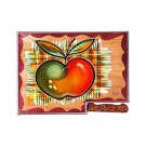 Wood Challah Board with Apple Design