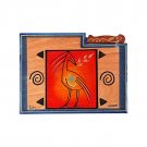 Wood Challah Board with Red Bird Design