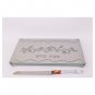 Stainless Steel and Glass Challah Board with Floral Pattern and Bright Beads