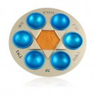 Metal Passover Seder Plate with Blue Bowls from Shraga Landesman