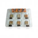 Square Glass Seder Plate with Plaques and Stone Panels