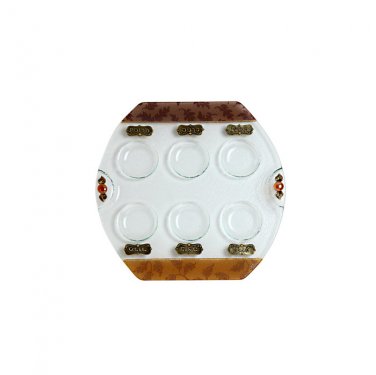 Glass Seder Plate with Fall Leaves, Plaques and Bowls in a Row