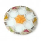 Glass Seder Plate with Fun Pattern