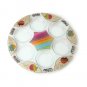 Glass Passover Seder Plate with Rainbow Pomegranate Theme