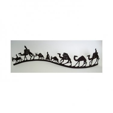 David Gerstein Large Silk Way Camel Caravan Sculpture