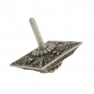 Pewter Dreidel with Scrollwork and Bezalel Art School Design