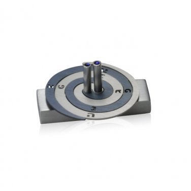 Silver Gray Double Spiral Hanukkah Dreidel by Adi Sidler