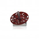 Modern Red ‘Letters’ Aluminum Hanukkah Dreidel by Adi Sidler