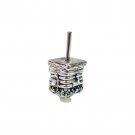Sterling Silver Hanukkah Dreidel with Ropes and Beads