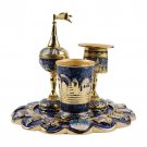 Blue Jerusalem Havdalah Set with Jewels
