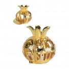 Pomegranate Spice Box with Brown and Gold Jerusalem