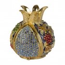 Jeweled Seven Species Pomegranate Spice Box in Blue