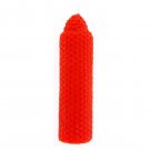 Safed Candle Red Wax Waffle Havdalah Candle with Pillar Design