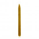 Natural Beeswax Havdalah Candle with Waffle Hive Pattern by Safed Candles