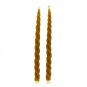 Traditional Wax Havdalah Candle Set with Two Natural Colored Candles