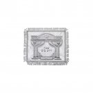 Satin Challah Cover with Diamond Pattern, Vienna Gate and Hebrew Text