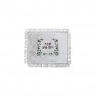 White Satin Challah Cover with Hebrew Text and Bright Floral Pattern