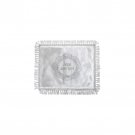 Satin Challah Cover with Hebrew Text, Scrolling Lines and Dots