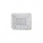 White Satin Challah Cover with Hebrew Text and Diamond Pattern