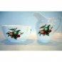 Spode Bone China Fruit Pattern Creamer & Sugar Set
