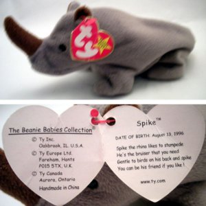 spike the rhino beanie baby 1996