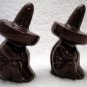 Vintage Ceramic Mexican Siesta Men with Sombreros Salt and Pepper Shakers