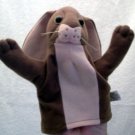 Bunny / Rabbit / Hare Puppet Scholastic Inc. 8" Long Brown and Tan Plush