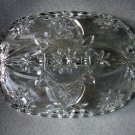 Vintage American Prescut Divided Glass Relish Dish Star of David Pattern