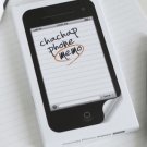 Office Note Paper Pad Shaped Notepad Memo iPhone 4 4G 4S Bookmark Stationery NEW ST0010