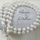 **CLASSIQUE** BEADED IVORY PEARL EYEGLASS SUN GLASSES SPECTACLES CHAIN HOLDER