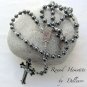 &acirc;�&laquo;HEMATITE&acirc;�&laquo;  MEN'S  BLACK ROUND HANDCRAFTED ROSARY (Gift boxed)