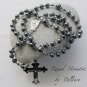 &acirc;�&laquo;HEMATITE&acirc;�&laquo;  MEN'S  BLACK ROUND HANDCRAFTED ROSARY (Gift boxed)