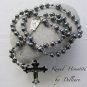 &acirc;�&laquo;HEMATITE&acirc;�&laquo;  MEN'S  BLACK ROUND HANDCRAFTED ROSARY (Gift boxed)