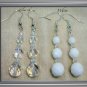 &acirc;�&laquo;JET BLACK&acirc;�&laquo; SILVER PLATED CRYSTAL DROP DANGLE EARRINGS