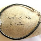 ✫ LEATHER & NUTS ✫  ANKLE CHAIN BRACELET ANKLET SURF BIKER Will not rust