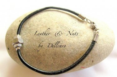 &acirc;�&laquo; LEATHER & NUTS &acirc;�&laquo;  ANKLE CHAIN BRACELET ANKLET SURF BIKER Will not rust