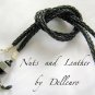 &acirc;�&laquo;BLACK LEATHER & NUTS&acirc;�&laquo; MENS EYEGLASS GLASSES SPECTACLES CORD HOLDER CHAIN