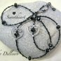 &acirc;�&laquo;SWEETHEART&acirc;�&laquo; BLACK CRYSTAL BEADED GLASSES SPECTACLES EYEGLASS CHAIN HOLDER CORD