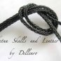 &acirc;�&laquo;LEATHER & SKULLS (I)&acirc;�&laquo; MENS BLACK EYEGLASS SPECTACLES GLASSES CORD HOLDER CHAIN