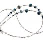 &acirc;�&laquo;BLUE LAGOON&acirc;�&laquo; CRYSTAL BEADED EYEGLASS GLASSES SPECTACLES CHAIN HOLDER CORD
