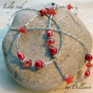✫LILY RED✫ BEADED EYEGLASSES GLASSES SPECTACLES CHAIN  HOLDER CORD