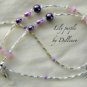 &acirc;�&laquo;LILY PURPLE&acirc;�&laquo; BEADED EYEGLASS GLASSES SPECTACLES CHAIN HOLDER CORD