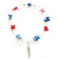 â«ARAPAHOâ« LAPIS LAZULI & RED CORAL GEMSTONE ANKLE CHAIN ANKLET ANKLE BRACELET