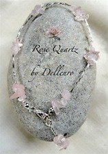 &acirc;�&laquo;ROSE QUARTZ&acirc;�&laquo; HANDCRAFTED GEMSTONE ANKLE CHAIN BRACELET ANKLET ALL SIZES