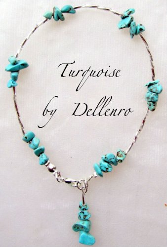 &acirc;�&laquo;TURQUOISE&acirc;�&laquo; HANDCRAFTED GEMSTONE ANKLE CHAIN ANKLET ANKLE BRACELET
