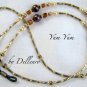 **YUM YUM**   BEADED EYEGLASS  GLASSES  SPECTACLES CHAIN HOLDER .