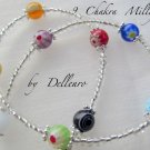 ✫9 CHAKRA MILLEFIORI✫ ANKLE CHAIN ANKLET ANKLE BRACELET